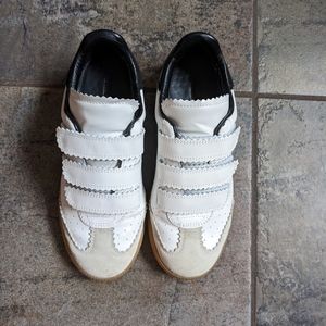 Isabella marant tennis shoes size 6 black white and grey